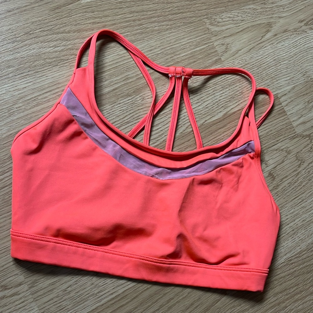 VSX sports bra size small bright orange